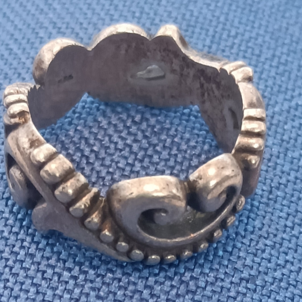 Brighton Silver Ornate Scroll Ring - image 5